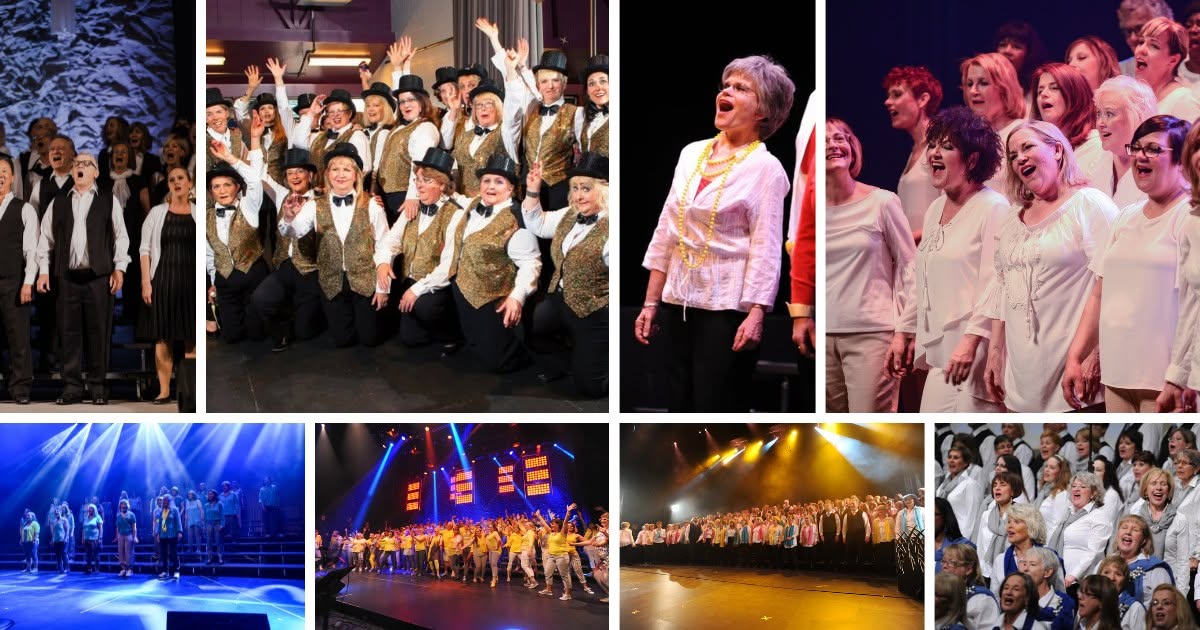 Photos of choir members over the years.